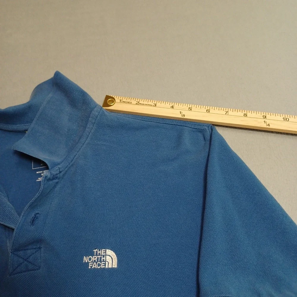 The North Face Polo‎ Shirt Mens M Blue A5 Series Short Sleeve Cotton Pique AYED